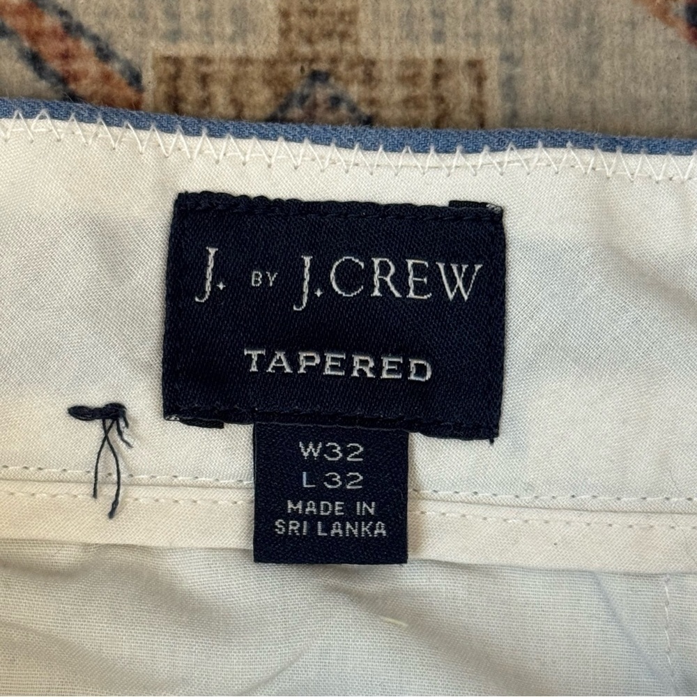 J by J. Crew Tapered Men's Blue Chino Dress Pants 100% Cotton Size 32x32 - Picture 7 of 11